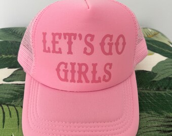 Let's Go Girls Trucker hats bachelorette favors