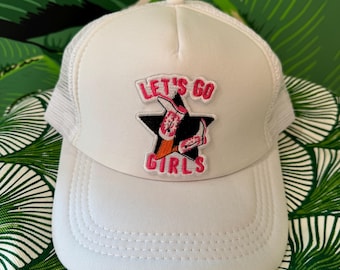 Let's Go Girls Trucker Hat: Bachelorette Party Cowgirl Theme