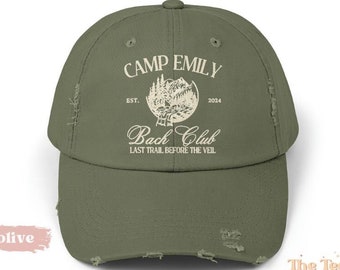 Custom Camp Bachelorette Hats, Last Trail Before The Veil Baseball Cap, Luxury Bachelorette Merch, Camp Themed Bachelorette, Mountain Bach