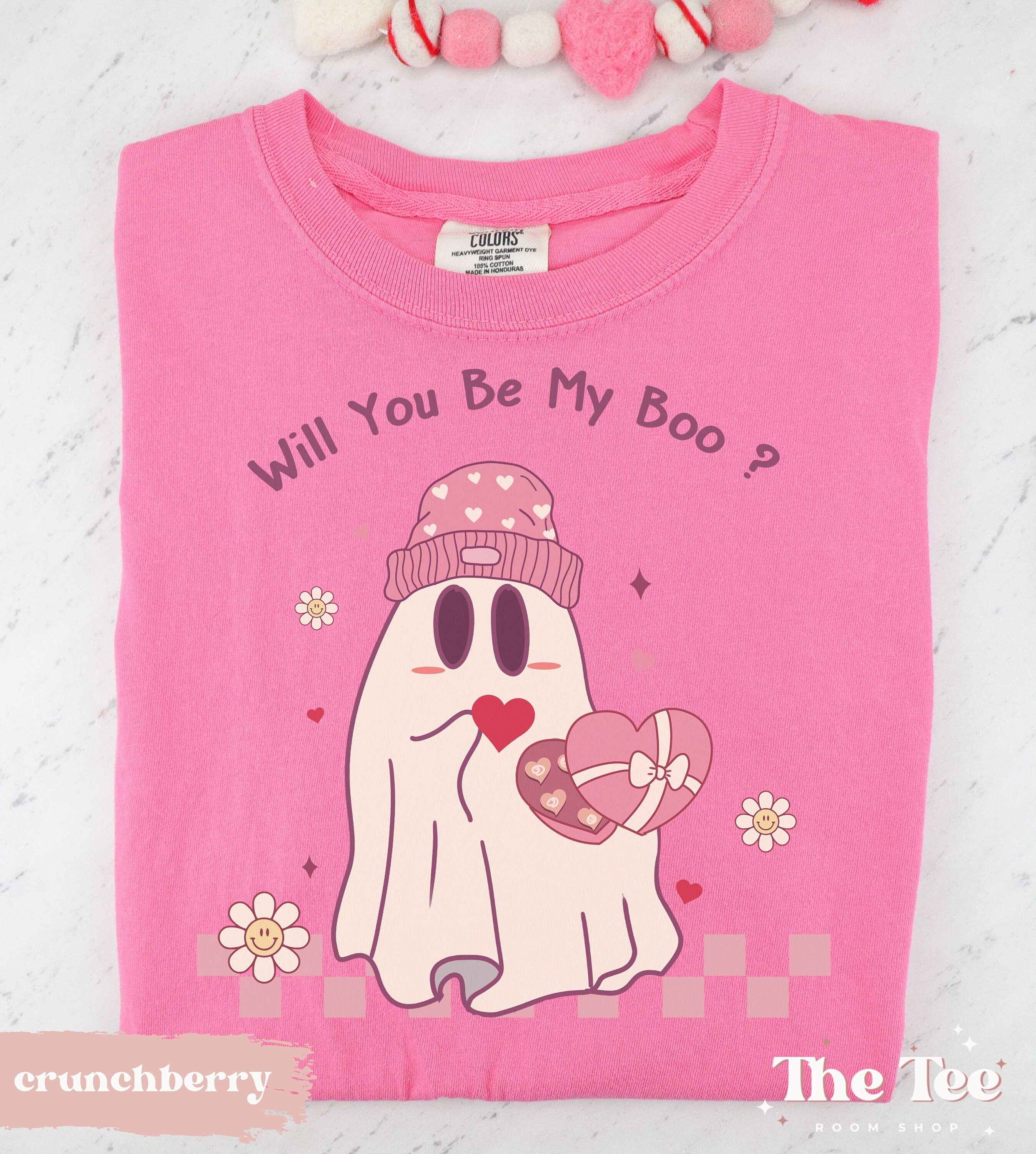Will You Be My Boo Shirt, Comfort Colors Valentine's Day Shirt, Ghost ...