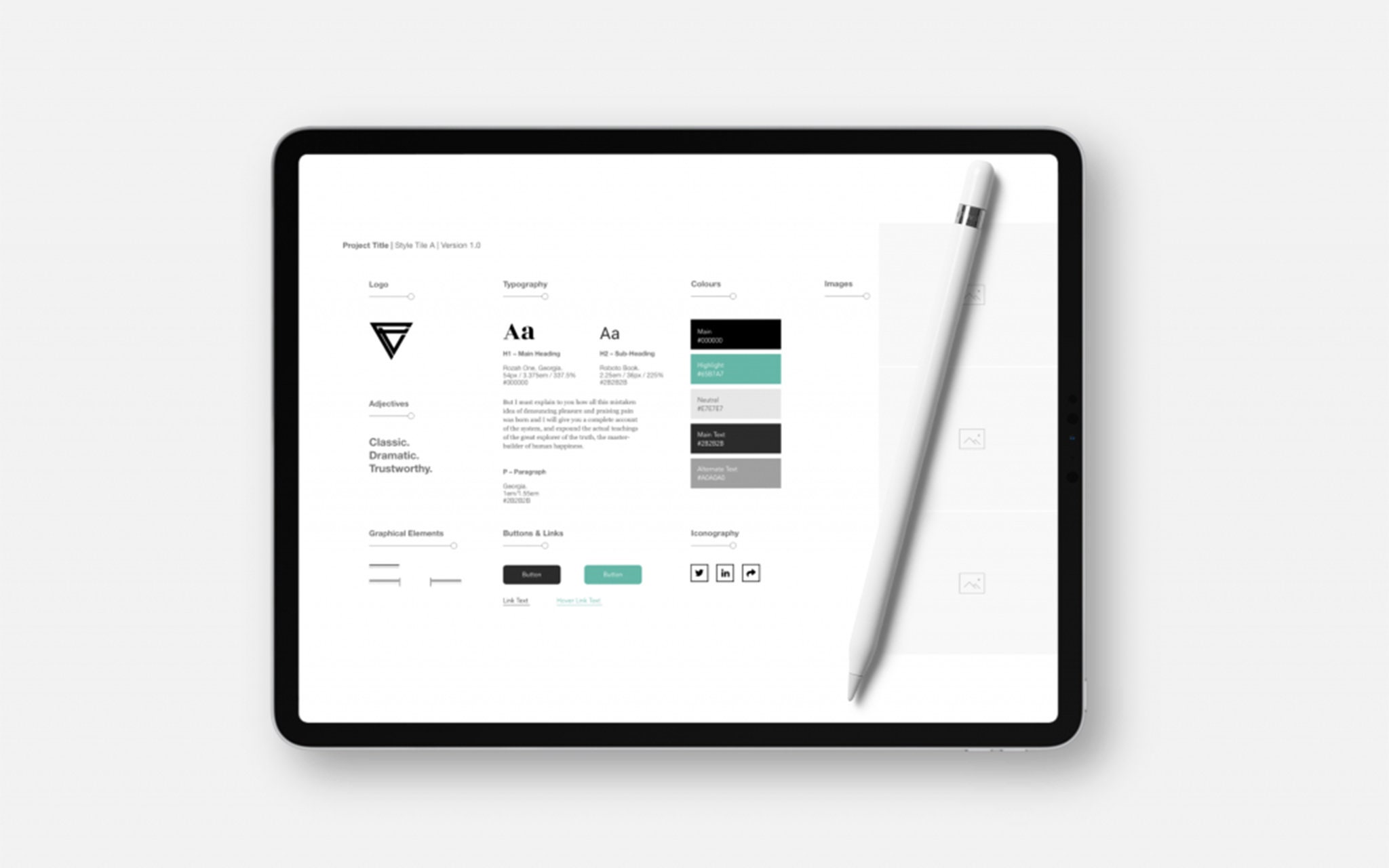 UX/UI Style Tile Template - Etsy