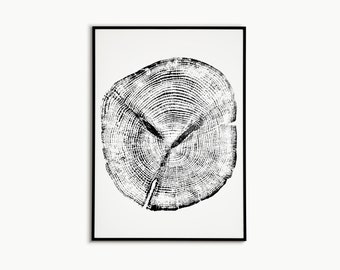 Tree Ring Art | Minimalist | Simple | Wall Decor | Tree Decor | Illustration | Modern Art | Living Room Decor | Digital Print | Boho Decor
