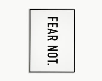 Fear Not | Bible Verse | Minimalist | Simple | Wall Decor | Scripture | Illustration | Modern Art | Living Room | Digital Print