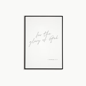 1 Corinthians 10:31 | Bible Verse | Minimalist | Simple | Wall Decor | Scripture | Illustration | Modern Art | Living Room | Digital Print