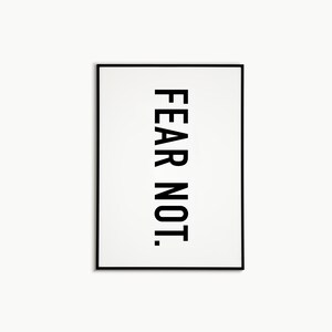 Fear Not | Bible Verse | Minimalist | Simple | Wall Decor | Scripture | Illustration | Modern Art | Living Room | Digital Print