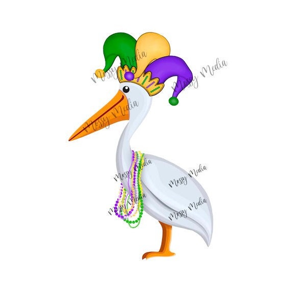 Mardi Gras Pelican PNG, Mardi Gras PNG, Fat Tuesday PNG, King Cake PnG, Parade Float PnG, Nawlins PnG, NoLA PnG, NoLa Life, digital download