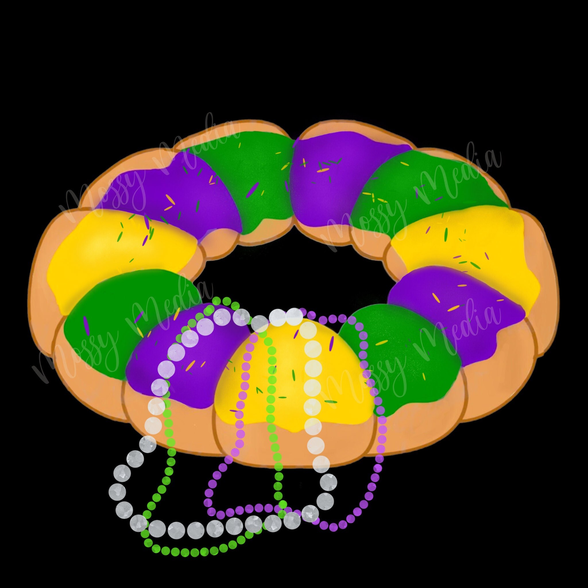 mardi gras king cake ornament