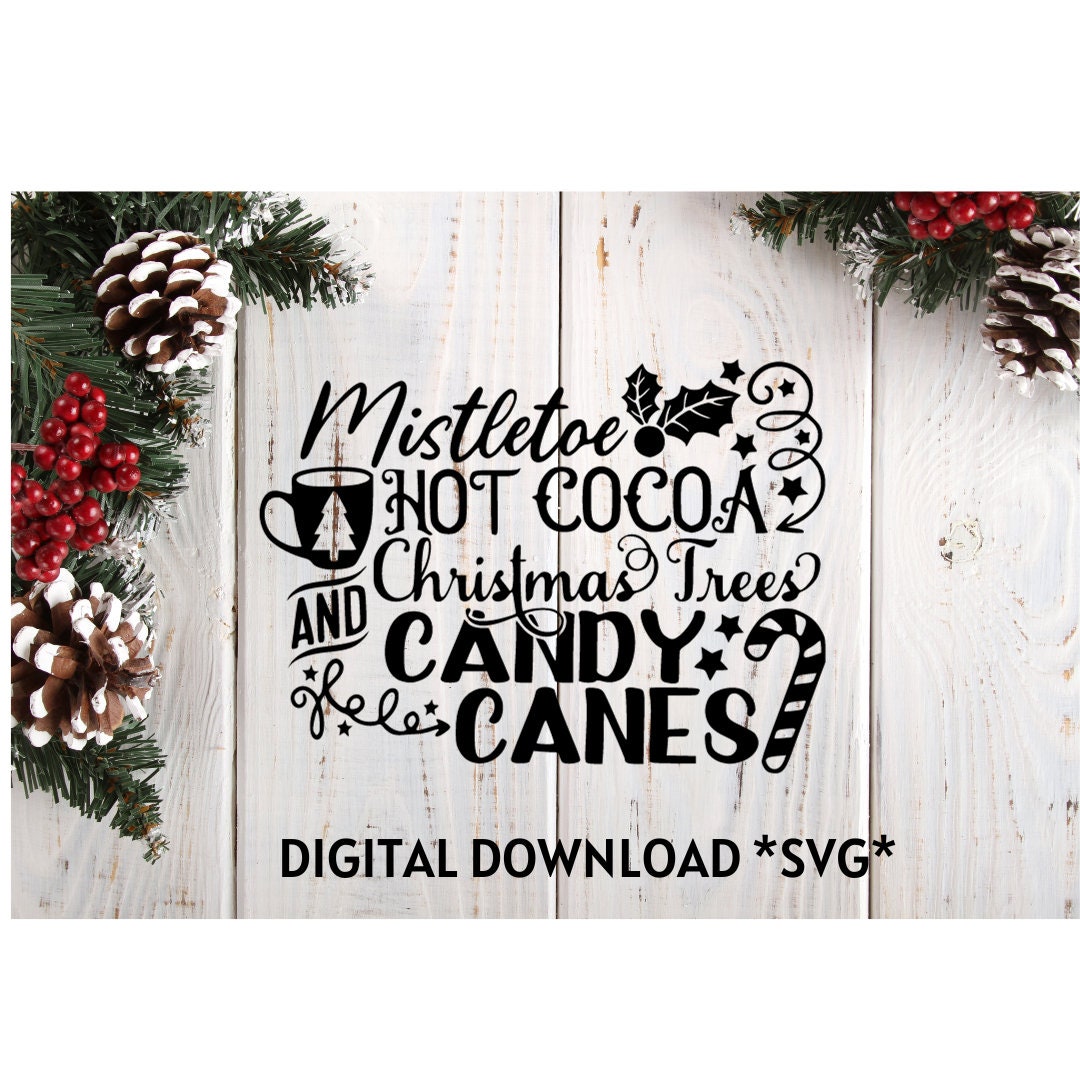 MISTLETOE Digital Download SVG File, Svg File for Cricut, Instant