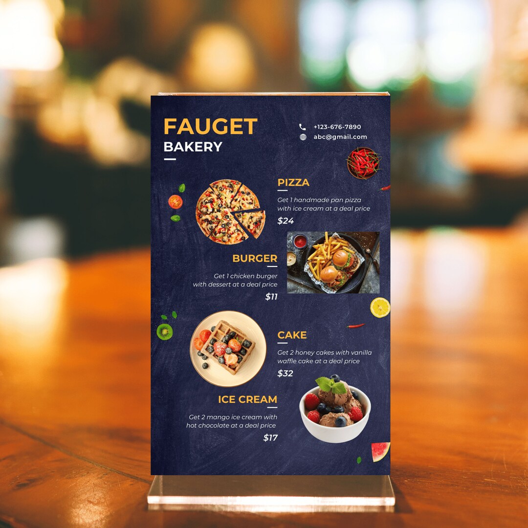 Editable Restaurant Menu Template Customize Your Menu With Ease - Etsy
