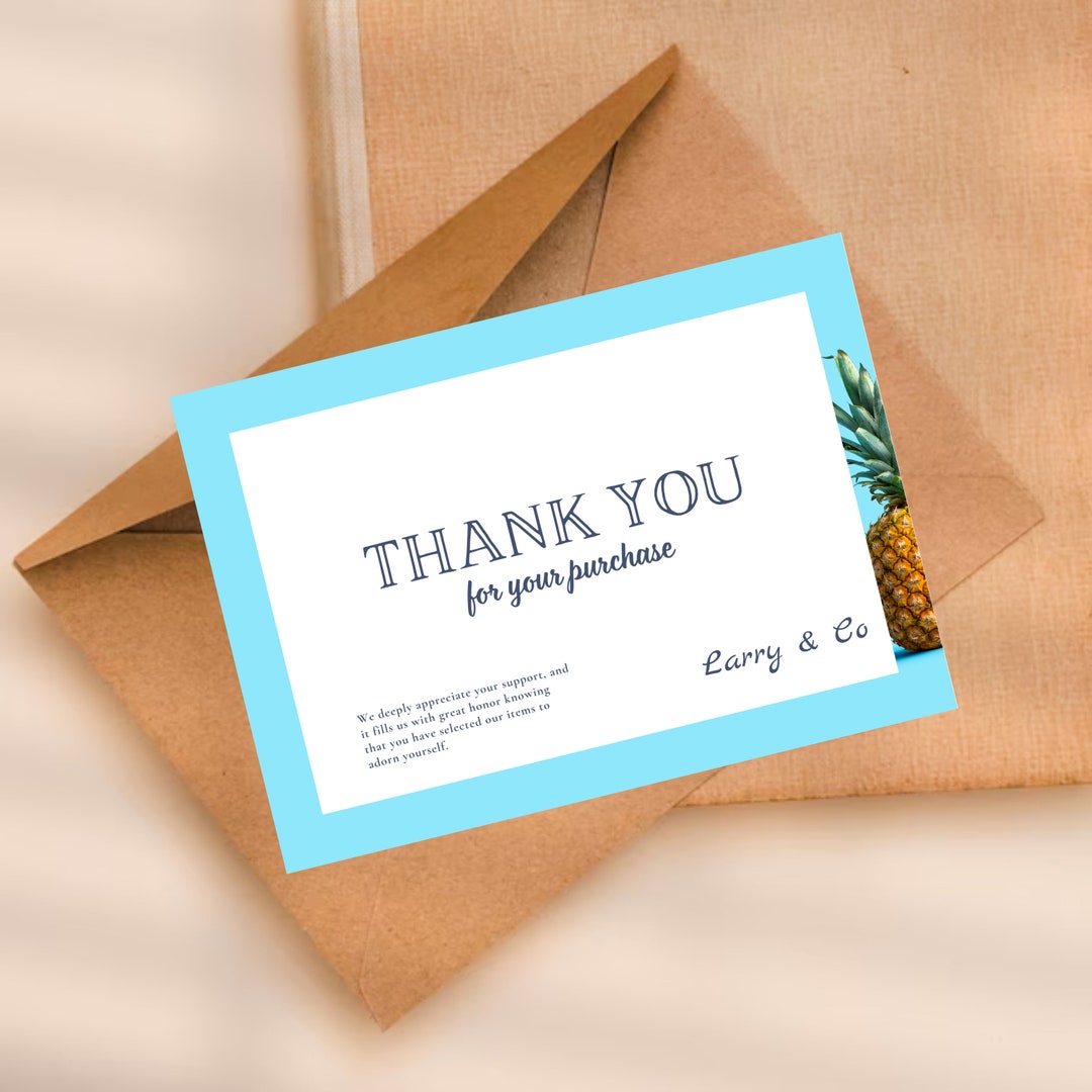Purchase Thank You Card Template Printable Appreciation Note - Etsy