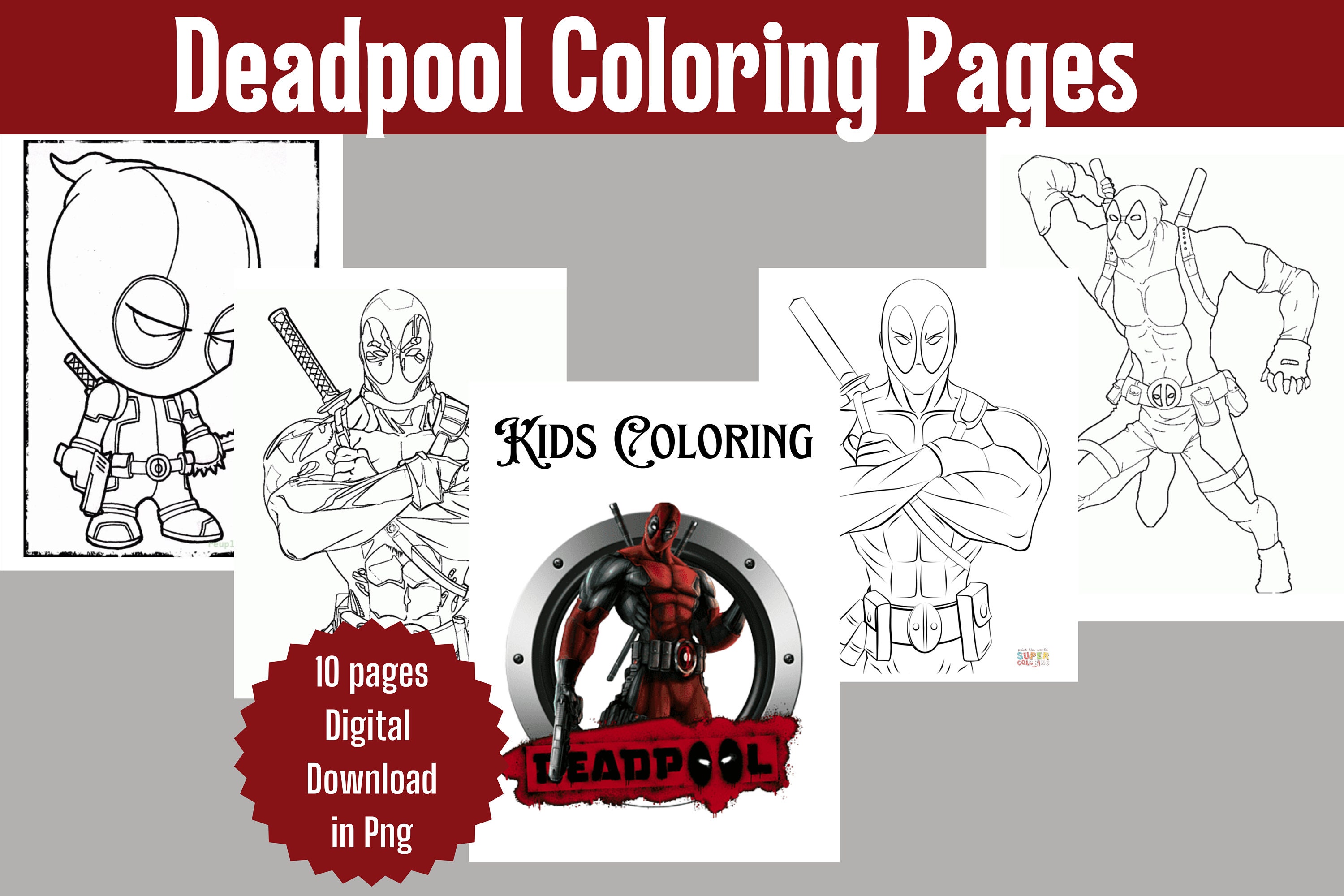 Deadpool Coloring Pages