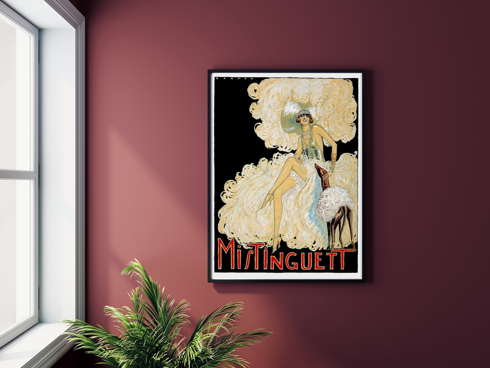 Affiche Cabaret Mistinguett – Poster Vintage 45x60 Cm – Décor Rétro Music-Hall Parisien