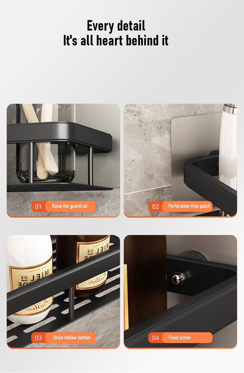 Luxury Style Bath Shower Shelf Selfadhesive NO DRILLING Etsy UK