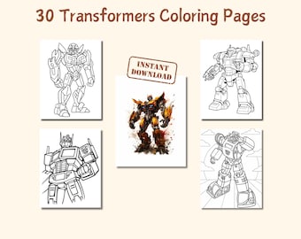 30 Transformers Kleurplaten: activiteit kinderverjaardagsfeestje (pdf)