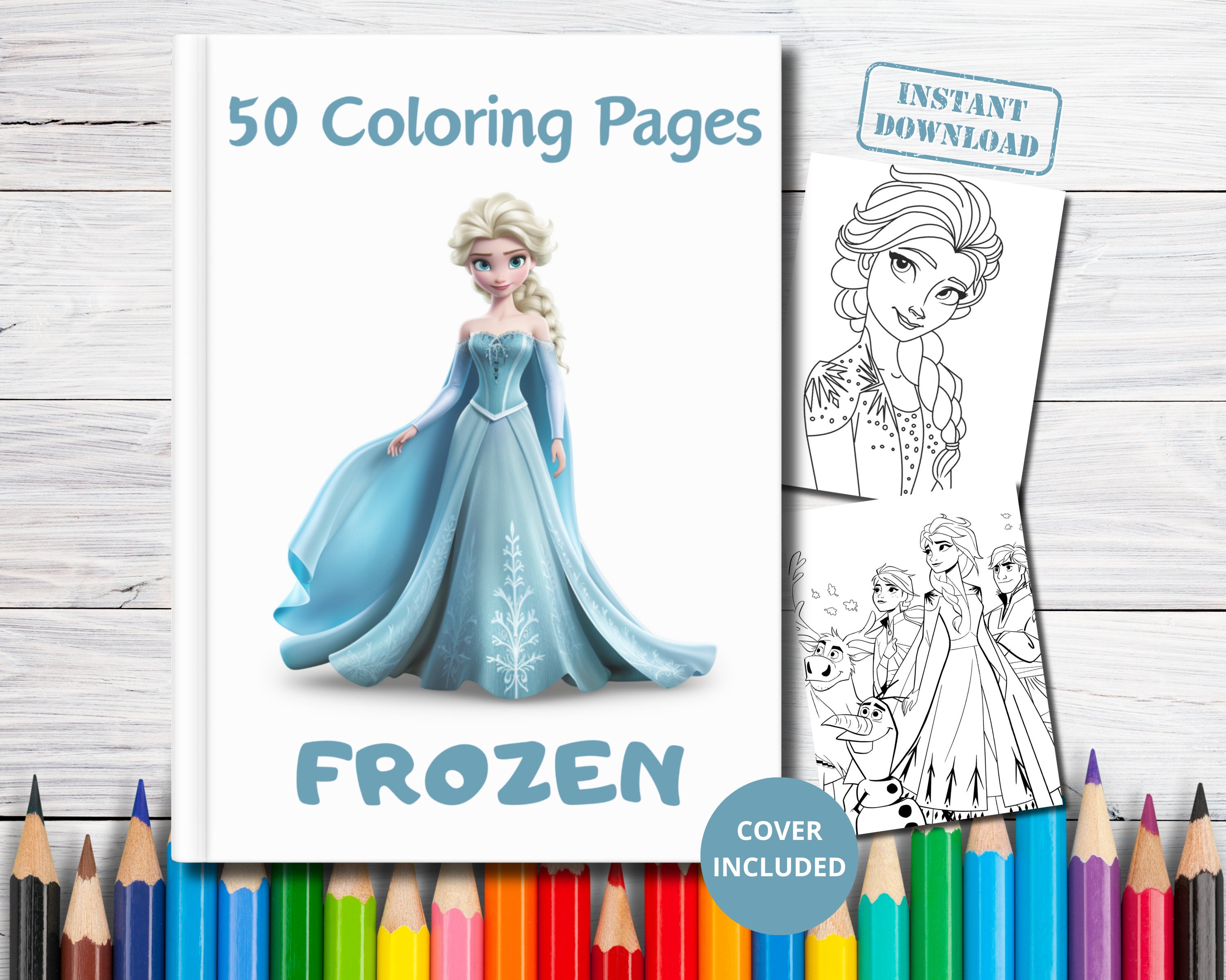 Frozen Coloring Book: Over 50 Coloring Pages Of Disney Frozen