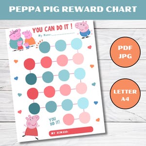 Peppa Pig Reward Chart : Kids Chore Chart, Printable PDF