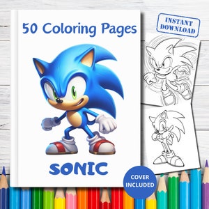 Kit Imprimible Editable Super Sonic + Libro Para Colorear