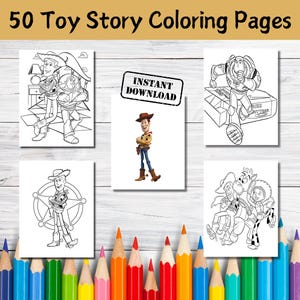 50 Toy Story kleurplaten, cartoon kleurplaten, kleurplaten afdrukbaar, activiteiten voor kinderen, verjaardagsactiviteiten, kleurboek, pdf