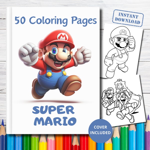 50 pagine da colorare di Super Mario, Pagine da colorare di cartoni animati per bambini, Pagine da colorare stampabili, Pagine da colorare per bambini mario, Attività per bambini