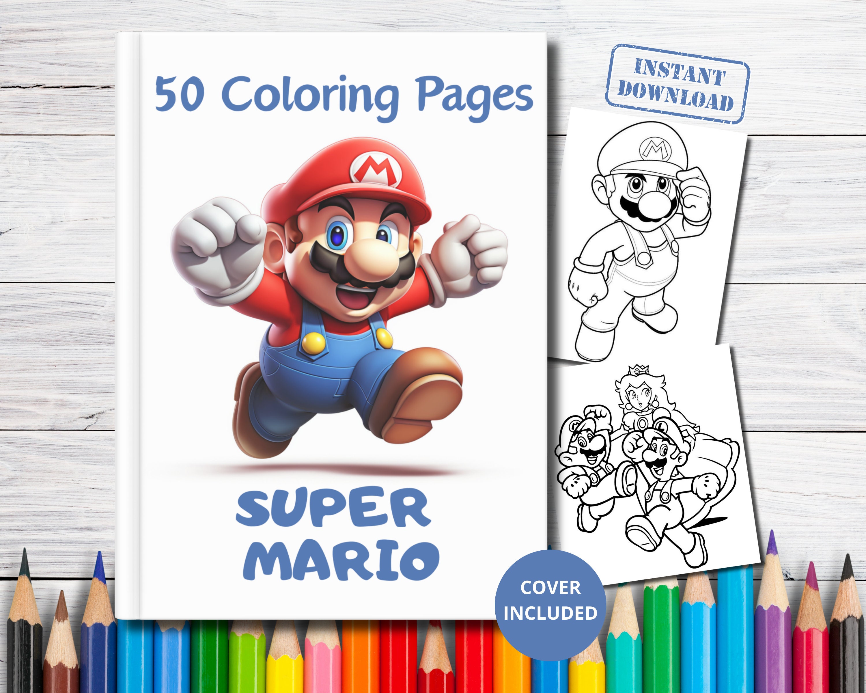 Personalized Kids Super Mario Color Book Kids Personalized Gift, Super  Mario Coloring Pages & Present for Boys Christmas and Holiday Gifts 