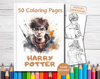 50 Wizards coloring pages, Magical coloring book, Coloring for kids, Coloring pages printable, Activities for kids, PDF, Instant download