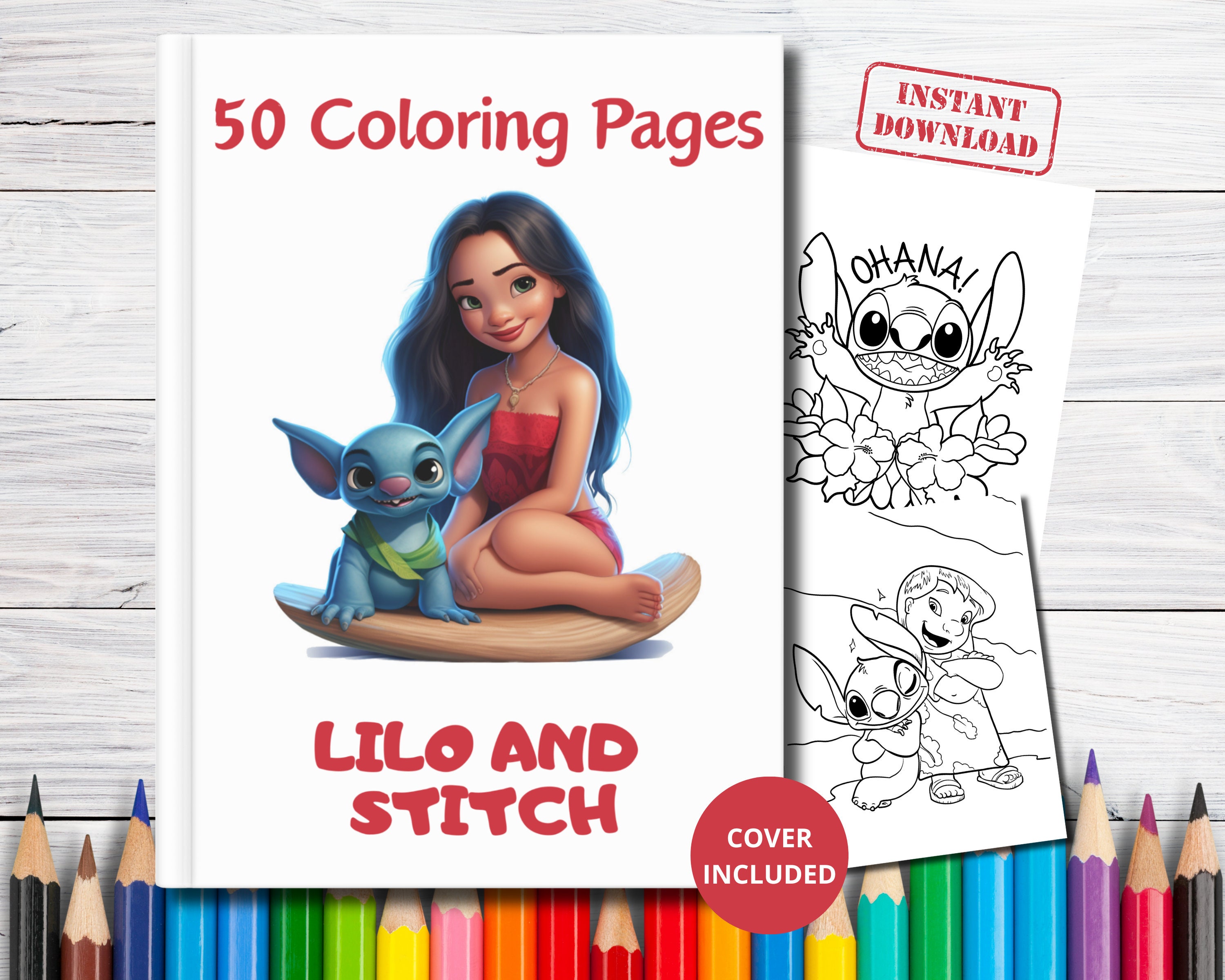 50 Lilo and Stitch Coloring Pages, Cartoon Coloring Pages for Kids, Coloring  Pages Printable, Activities for Kids, Instant Download, PDF 