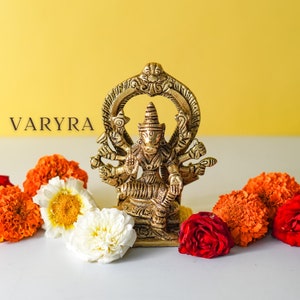 Vishnu Avatar Varaha Brass Statue, Vintage Style, Home Decor, Hindu God Idol, Indian Handmade Art