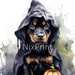 Rottweiler Dog Clipart, Halloween Clipart, Spooky Halloween Costume ...