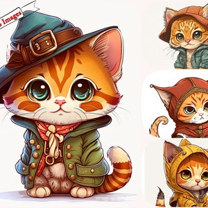 Cutest Warrior Cats Clipart images ,Cartoon Cat Clipart, Print, Aesthetic, Cat, Clipart ,Warriors, Hunter, Warrior Cats, Instant print