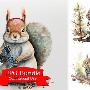 Eichhörnchen Clipart, Camping Clipart, Wildnis Begleiter Outdoor Survival Ihr Ziel für Rucksäcke, Mützen, Armee Kleid, Wüste Camping