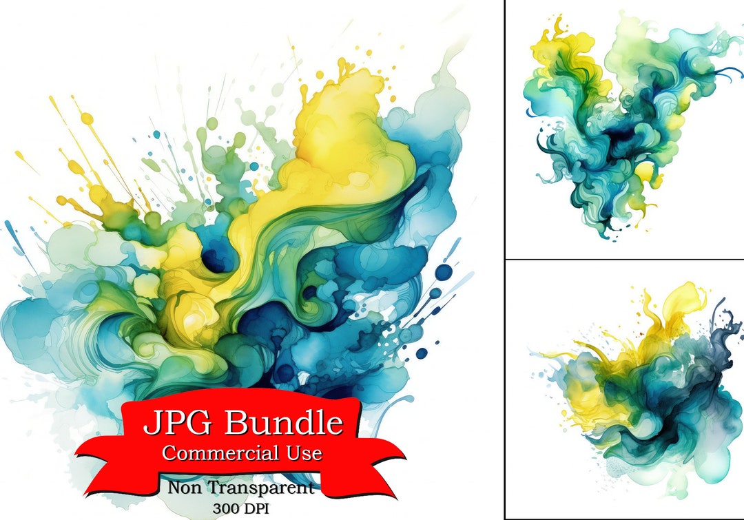 Watercolour Swash Clipart, Picture for Gift, Design, Wall Art for Gym