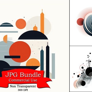 Abstract ontwerp clipart, minimalistische stijl, JPG-formaatDigital Paper Crafting, digitale planner, POD-ontwerpen, clipart voor digitale stickers.