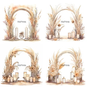 Watercolor Wedding Arch Clipart, Digital Sticker For Lovers, Picture For Tie, Wall Art For Library, Jpg Files, Wall Art For Spa,Digital art.