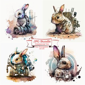 Bunny Dystopian Future, Steampunk Clipart, Intriguing and Inventive ...