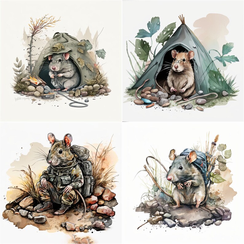 Rat Wilderness Journey: Camping Wild West Spring Nature - Etsy