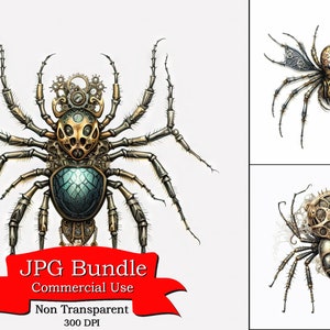 Gothique vintage Steampunk Spider Clipart, Craft For Hobby Horse, Wall Art For Nursery Boy, Art For Den, Wall Art For Womens Office