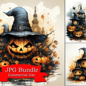 Imágenes prediseñadas navideñas de Halloween, arte vectorial en acuarela, imágenes aterradoras para descargar, arte para televisor Samsung, imagen para mesa, imagen para habitación de niñas