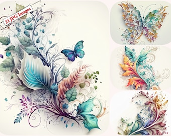 Magical and Whimsical Spring Butterfly Clipart for Commercial Use: Touch of Beauty to Your Designs with Cute Butterflies , Spring Animals