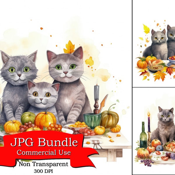 Cute Chartreux Cat, Thanksgiving Themes, Family Dinner Scenes, Art For Living Room, Wall Art For Over Bed, Poster For Graphic Design