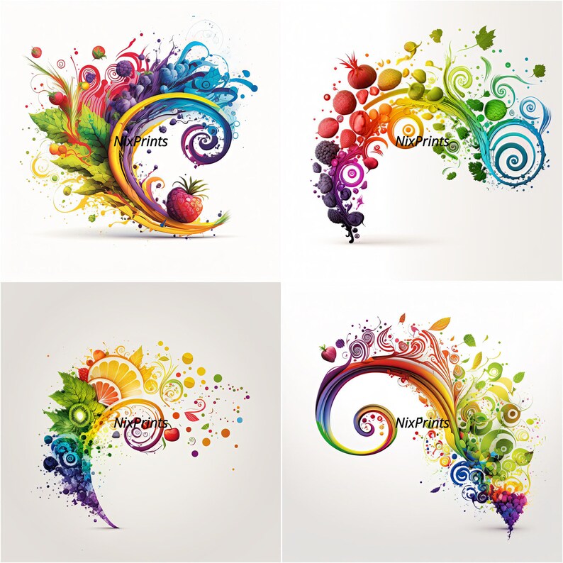 Colorful Watercolor Clipart for Personal and Commercial Use - Etsy