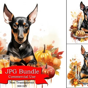 Doberman Pinscher Dog Clipart, Thanksgiving Themes, Family Dinner ...