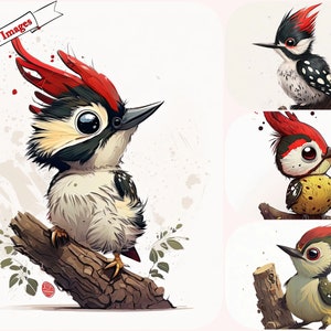Cartoon Woodpecker clipart Clipart Design for Crafting, Personal and Commercial Projects, high resolution, JPG design, Clipart Images.