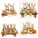 Rabbit Clipart, Thanksgiving Clipart, Family Dinner Scenes Clipart ...