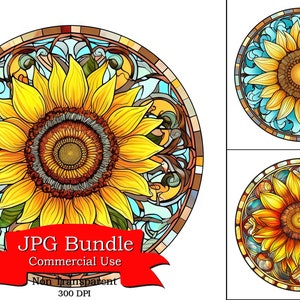 Vintage hermoso vitral girasol, arte para pared exterior, diseños para tela, diseño para el día del padre, arte de pared para playa