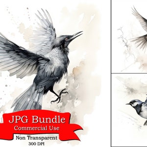 Aquarel vogel clipart, ontwerpen voor visitekaartjes, illustraties voor sieraden, poster voor kinderkamer, afbeeldingen voor glas