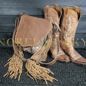 Western Leather Crossbody Purse: Fringe Tassel Handbag, Conceal Carry