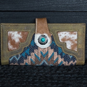 Leather Wallet Hairon Detail | Western Wallet