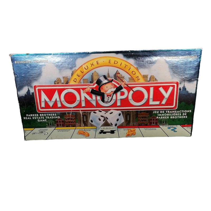 Jetons vintage 1991 Monopoly Deluxe Anniversary Edition ton or maisons en  bois