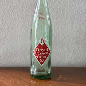 Vintage Collectible RC Royal Crown Cola Diamond Glass Bottle.