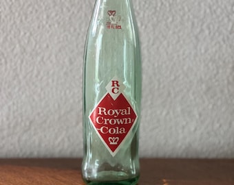 Vintage Collectible RC Royal Crown Cola Diamond Glass Bottle.